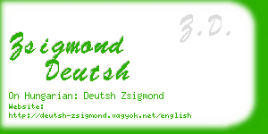 zsigmond deutsh business card